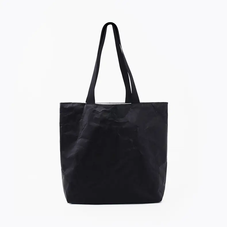 Double DuPont Paper Tote Bag White Brown Waterproof Tear Resistant - Image 3