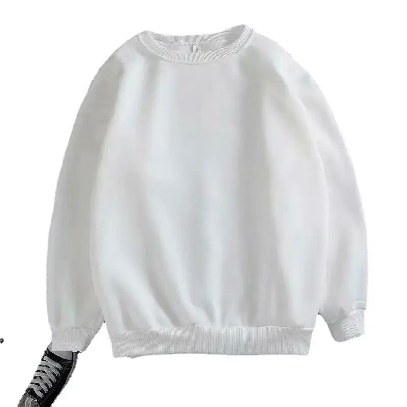 Blue Crewneck Sweatshirt Long Sleeve Loose Fleece 2020