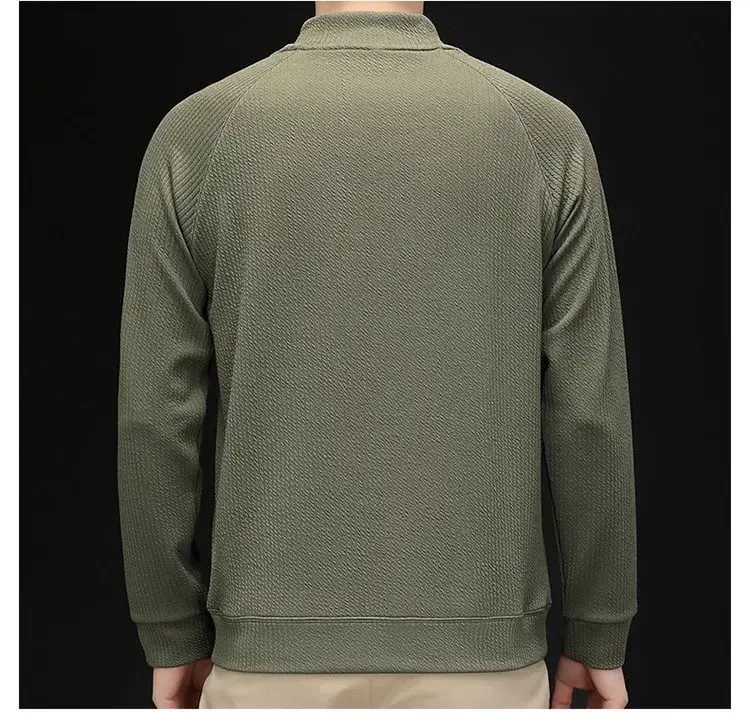 2025 Men Long Sleeve Korean Style T-Shirt Brown — feature 14