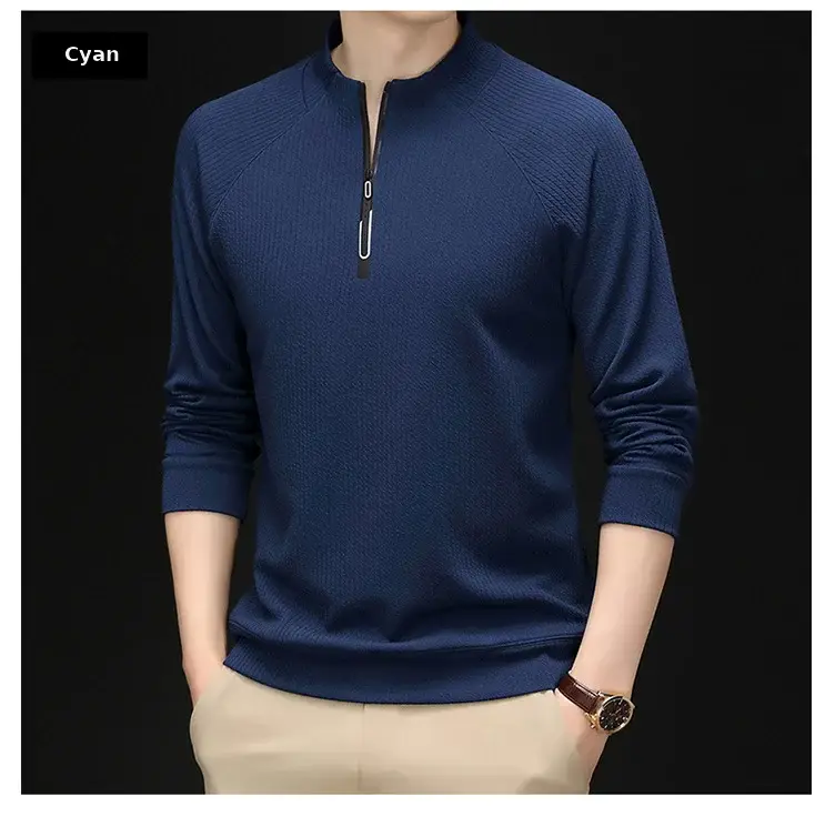 2025 Men Long Sleeve Korean Style T-Shirt Brown — feature 26