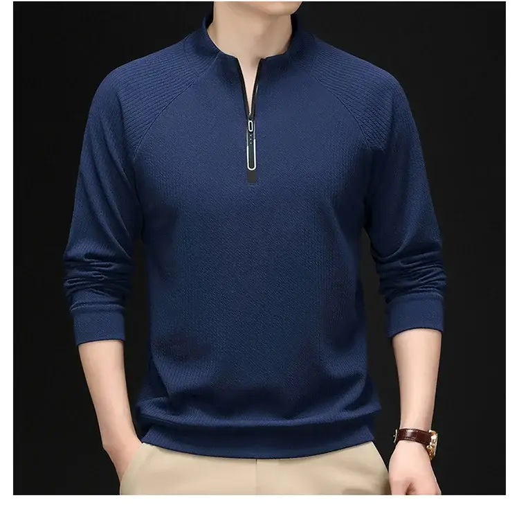 2025 Men Long Sleeve Korean Style T-Shirt Brown — feature 28