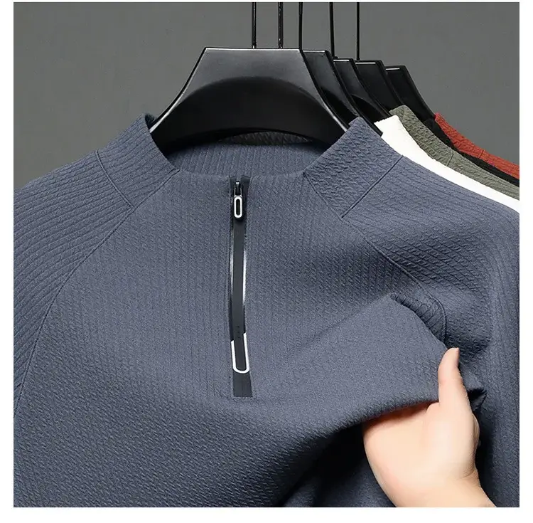 2025 Men Long Sleeve Korean Style T-Shirt Brown — feature 35