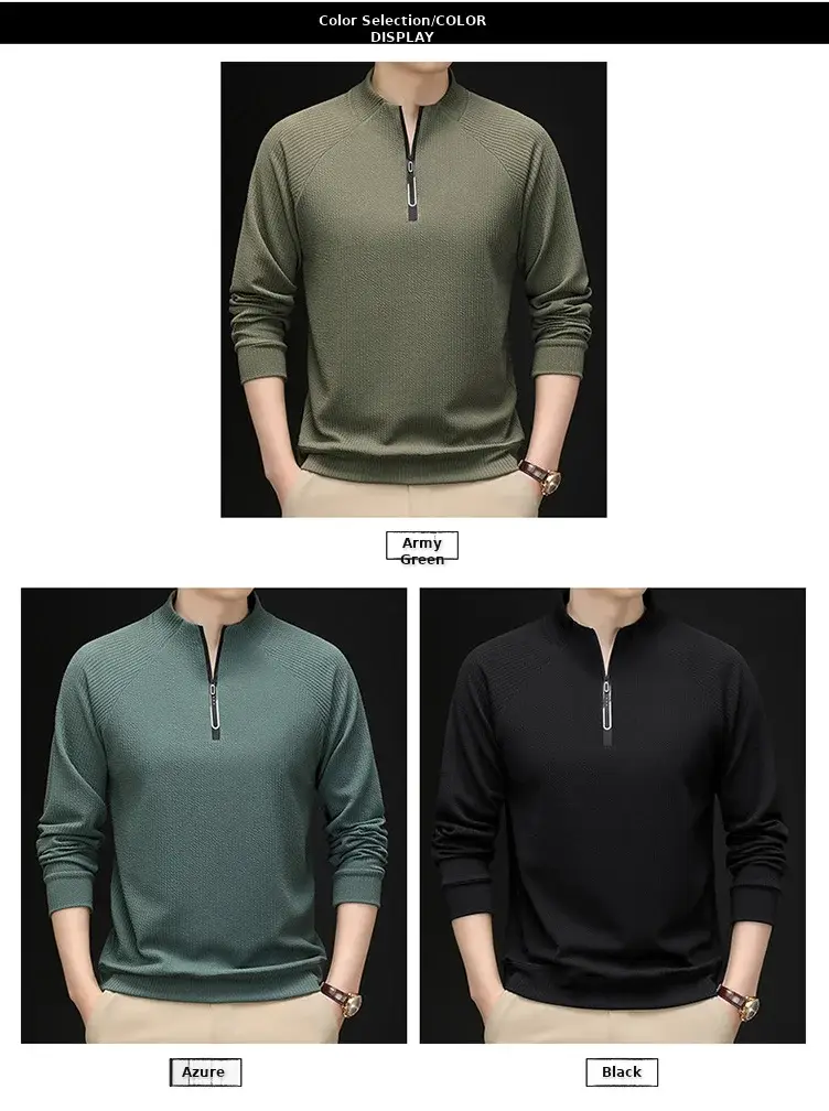 2025 Men Long Sleeve Korean Style T-Shirt Brown — feature 8