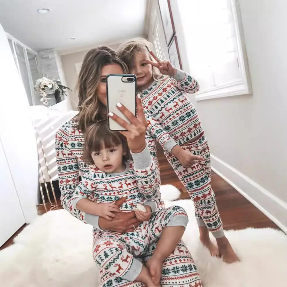 2025 Christmas Family Pajamas Set European American Winter - Image 4