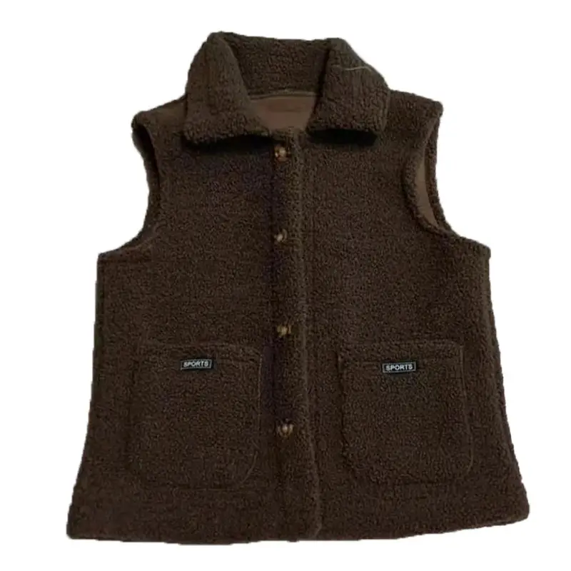 Women's Korean Style Cotton Padded Vest Mid-Length Coat - Image 7