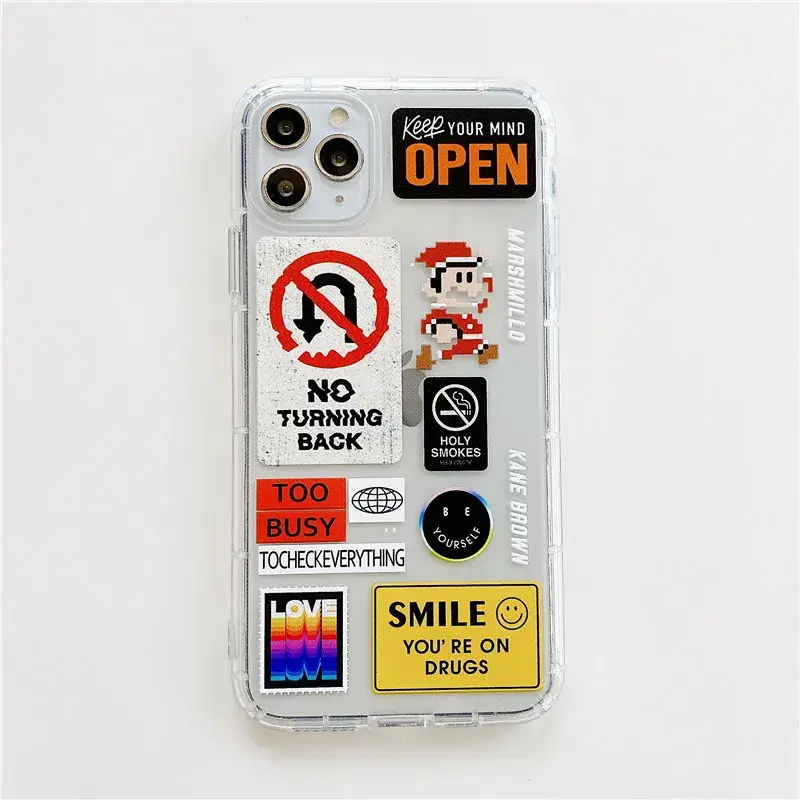 Transparent TPU iPhone Cases 14" DIY Creative Anti-Fall - Image 3