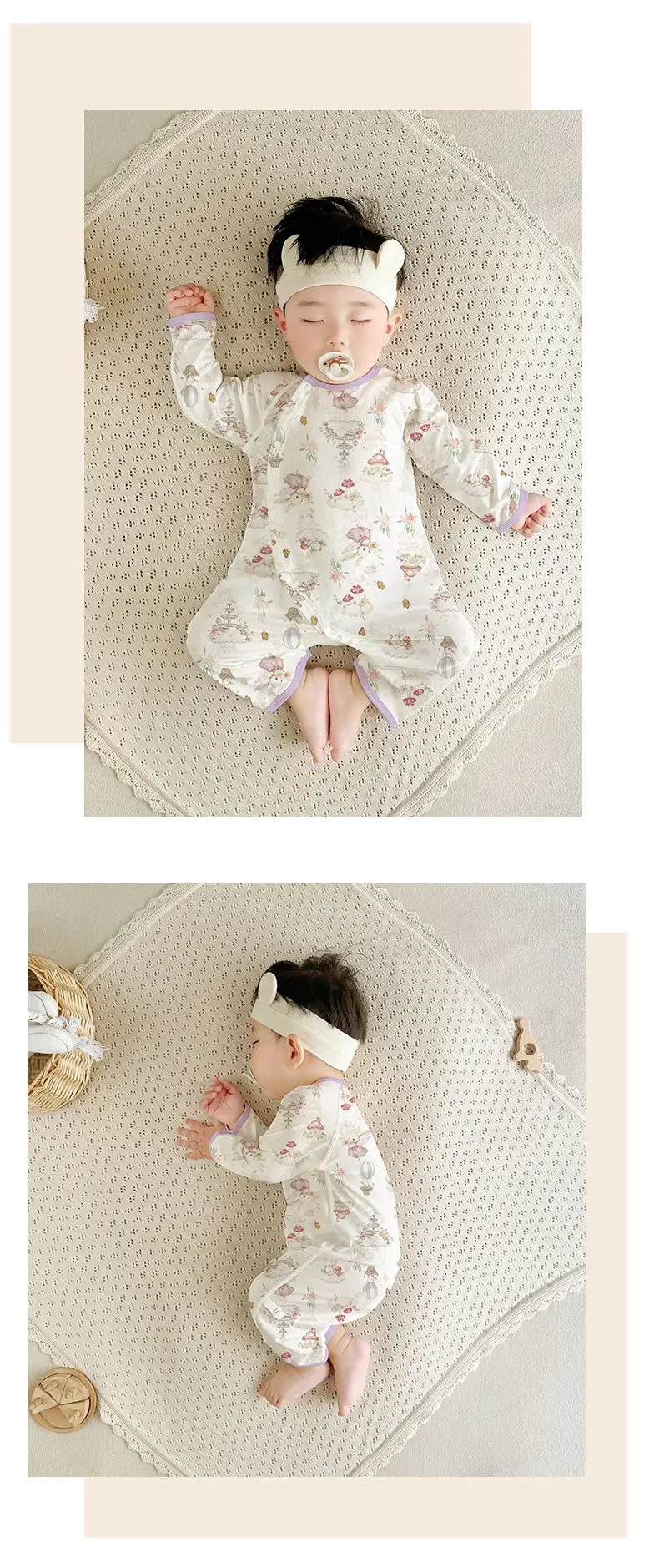 Baby Lyocell Romper 3-24M Cotton Soft Skin Friendly — feature 12
