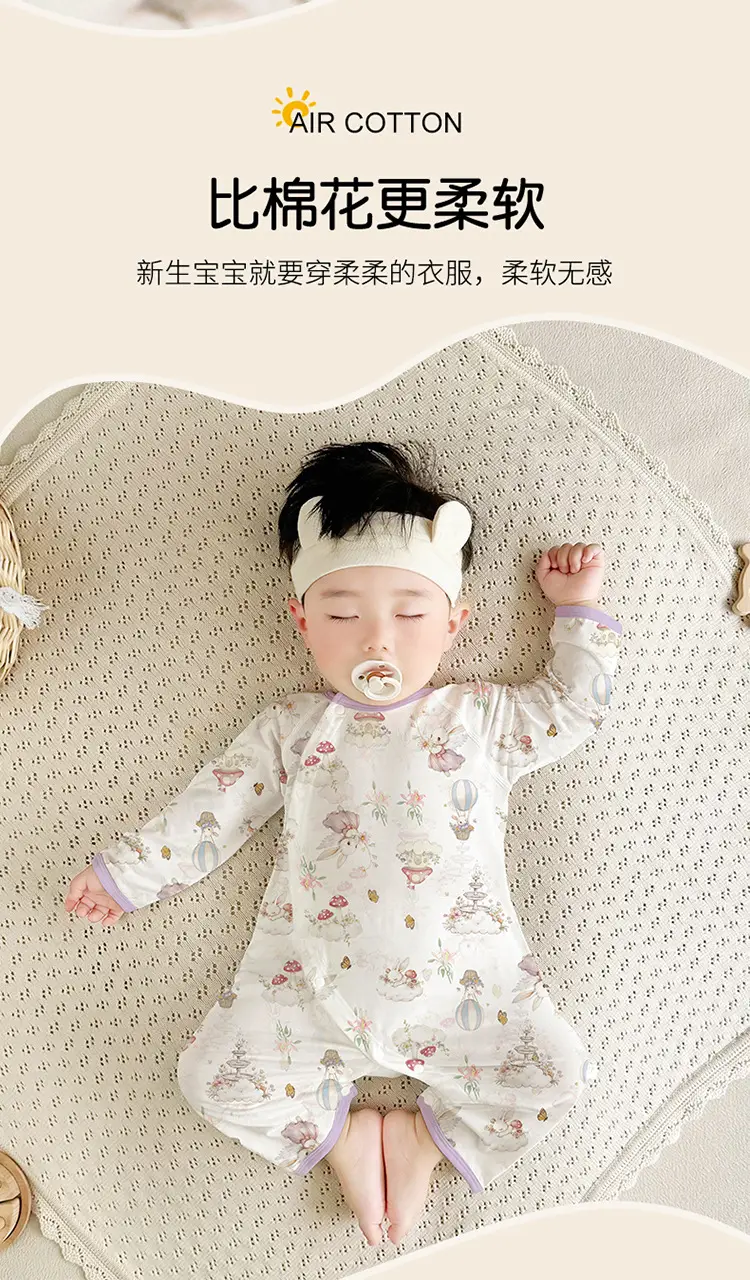 Baby Lyocell Romper 3-24M Cotton Soft Skin Friendly — feature 5