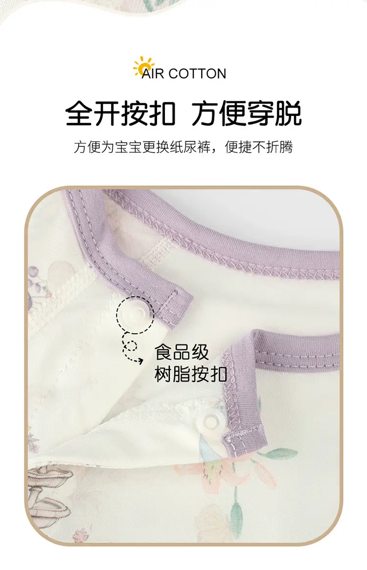 Baby Lyocell Romper 3-24M Cotton Soft Skin Friendly — feature 8