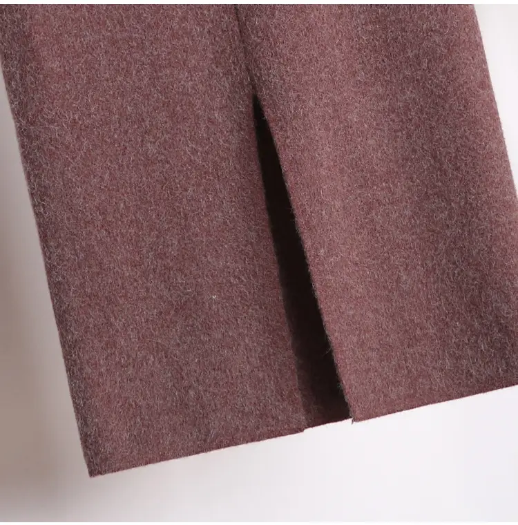 Yunshu Long Wool Plain Skirt Cream — feature 27