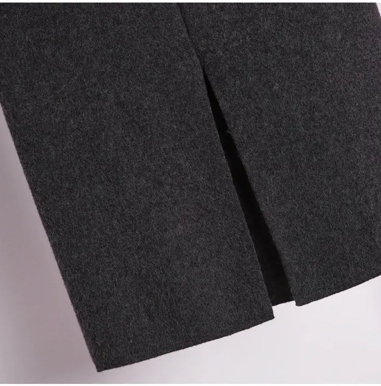 Yunshu Long Wool Plain Skirt Cream — feature 32
