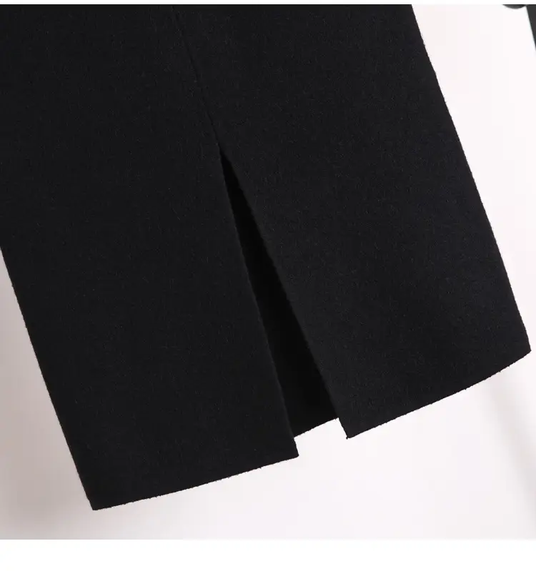 Yunshu Long Wool Plain Skirt Cream — feature 35