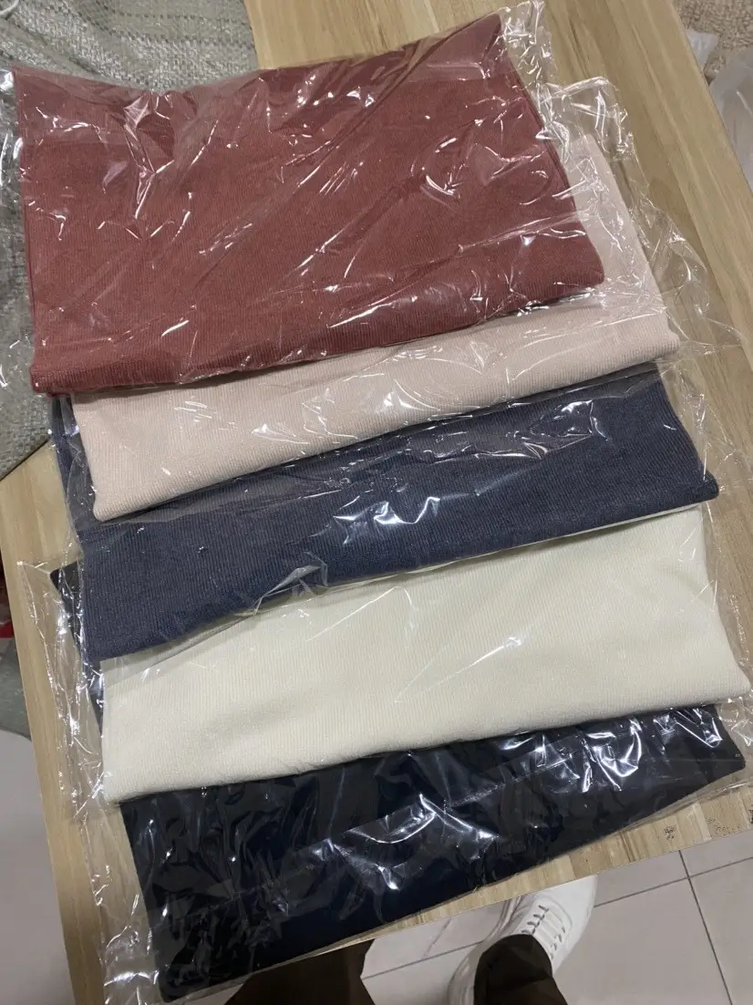 Yunshu Long Wool Plain Skirt Cream - Image 3