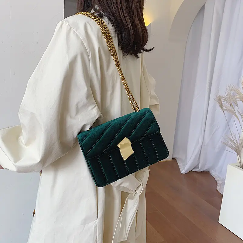 Red Velvet Crossbody Bag for Women 2021 - Image 8