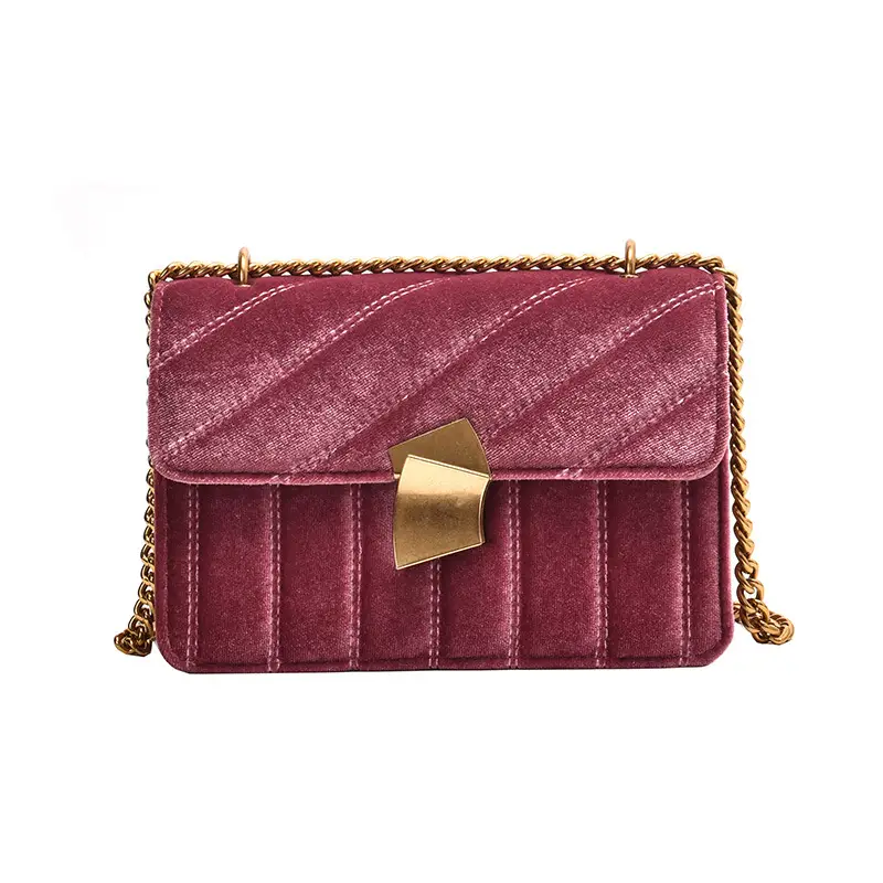 Red Velvet Crossbody Bag for Women 2021 - Image 9