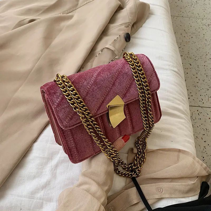 Red Velvet Crossbody Bag for Women 2021 - Image 4