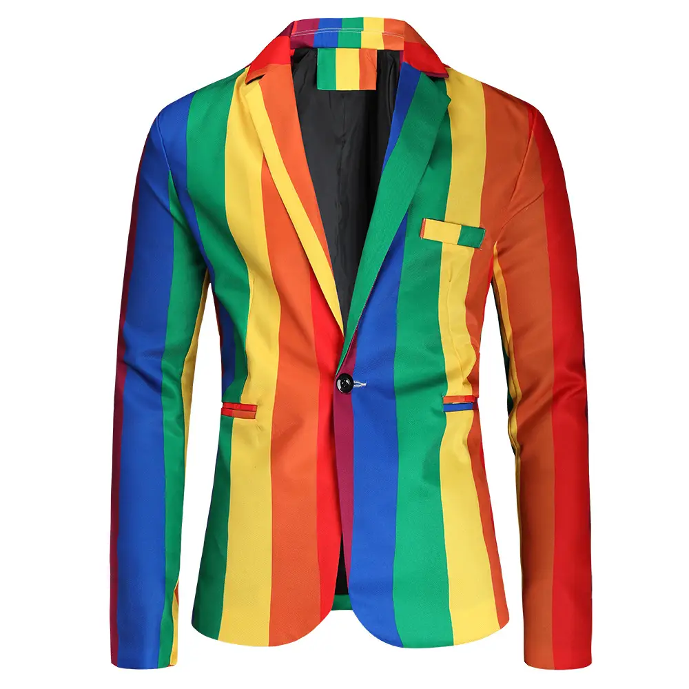 Rainbow 3D Printed Waistcoat Trousers Set - Image 5