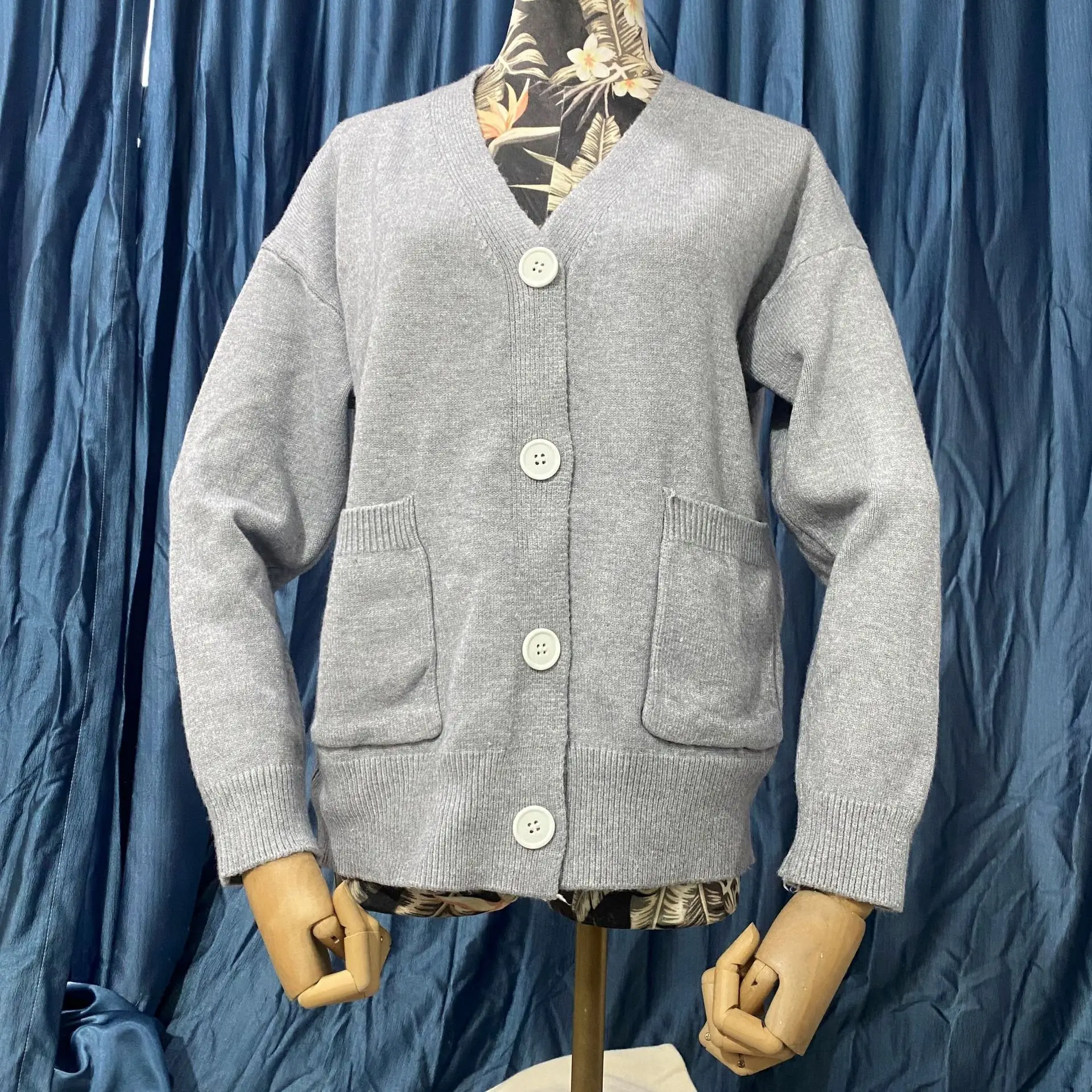 Girls Pink Knit Cardigan Long Sleeve School Outfit - Image 11