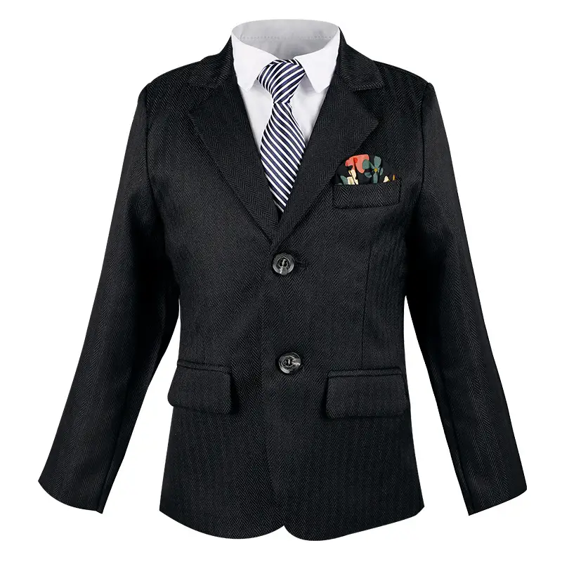Autumn New Kids Striped Suit Set Boys Girls Wedding Host One Piece
