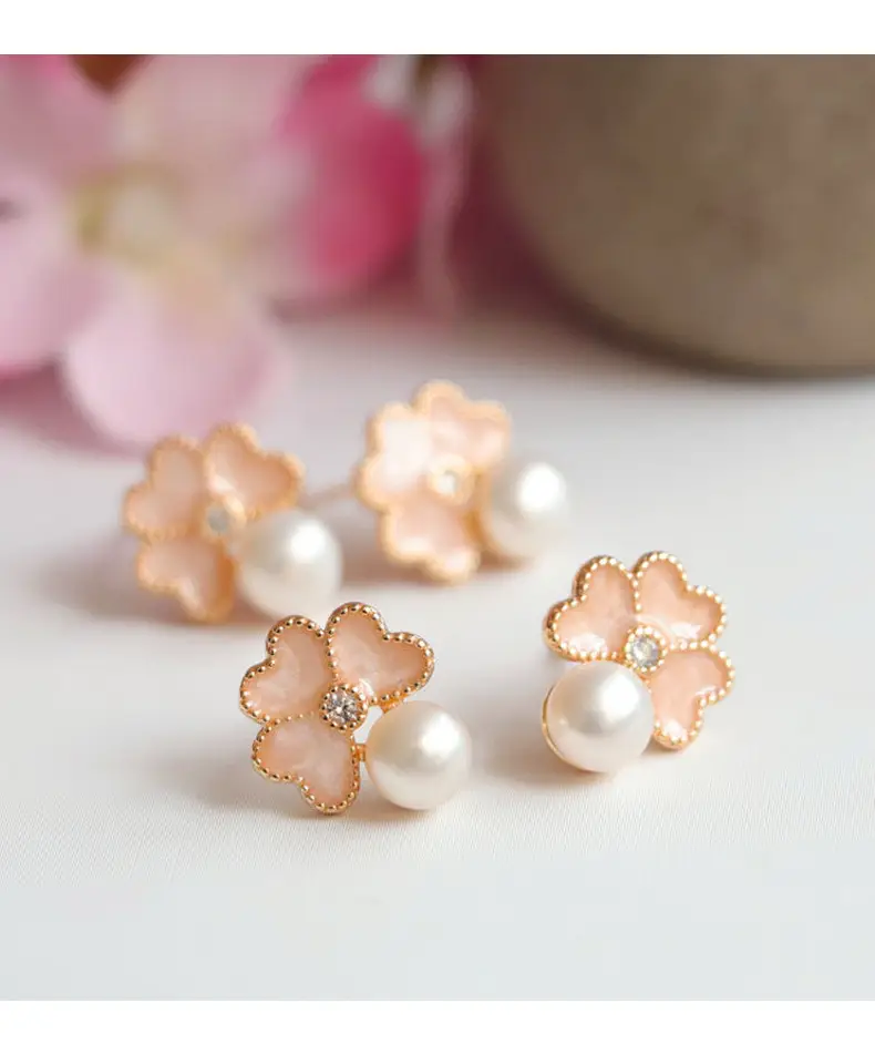 Juanyu Heart Clover Pearl Earrings S925 Silver — feature 6