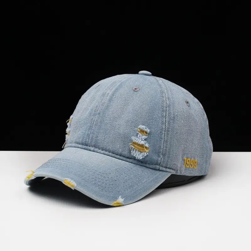 Women Distressed Washed Cap with Embroidery 2021 — feature 1