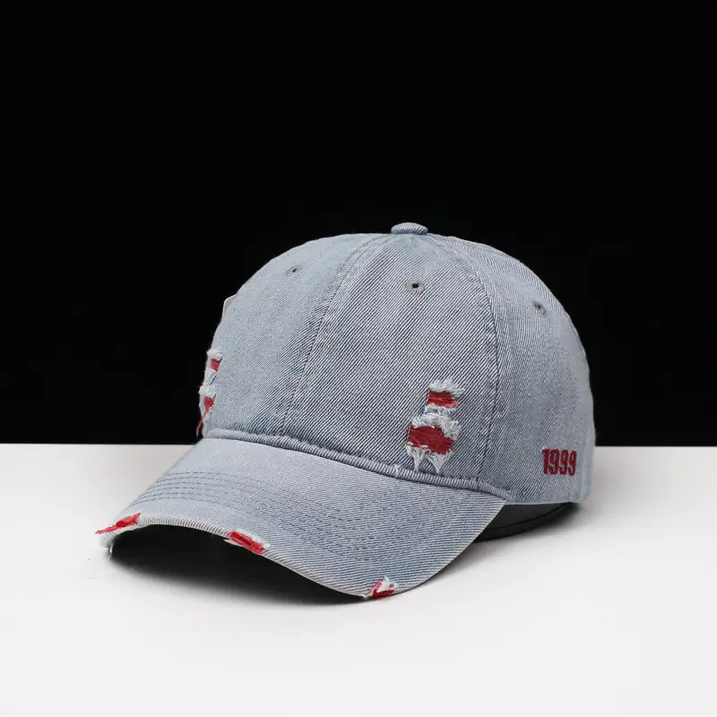 Women Distressed Washed Cap with Embroidery 2021 - Image 4