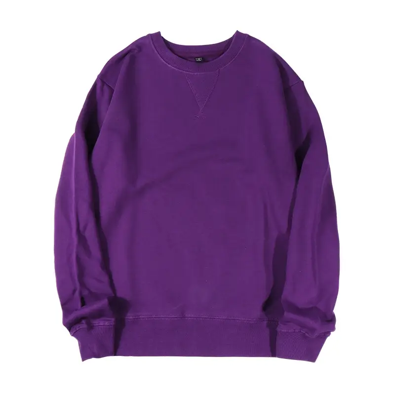 Purple 340g Crewneck Sweater for Men Women