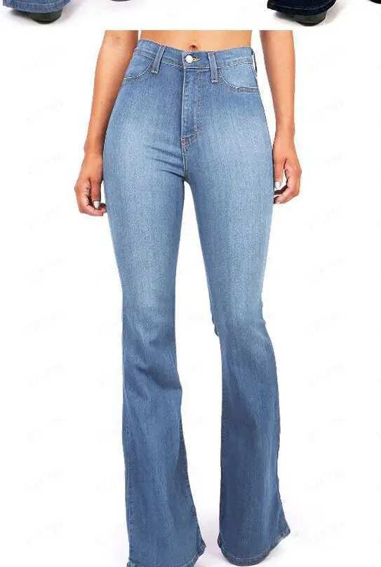 High-Waisted Bootcut Jeans for Women Black - Image 2