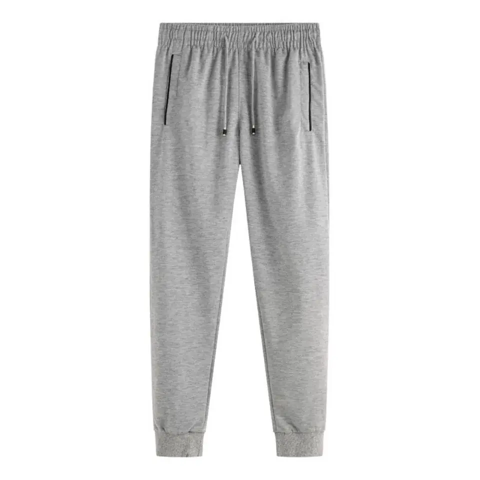 Men Slim Fit Casual Trousers Grey Black Quick Dry - Image 6
