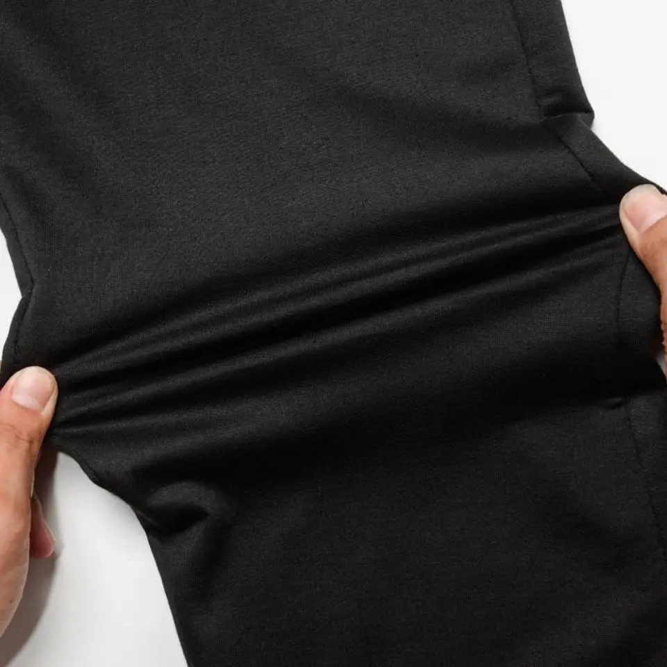 Men Slim Fit Casual Trousers Grey Black Quick Dry — feature 8