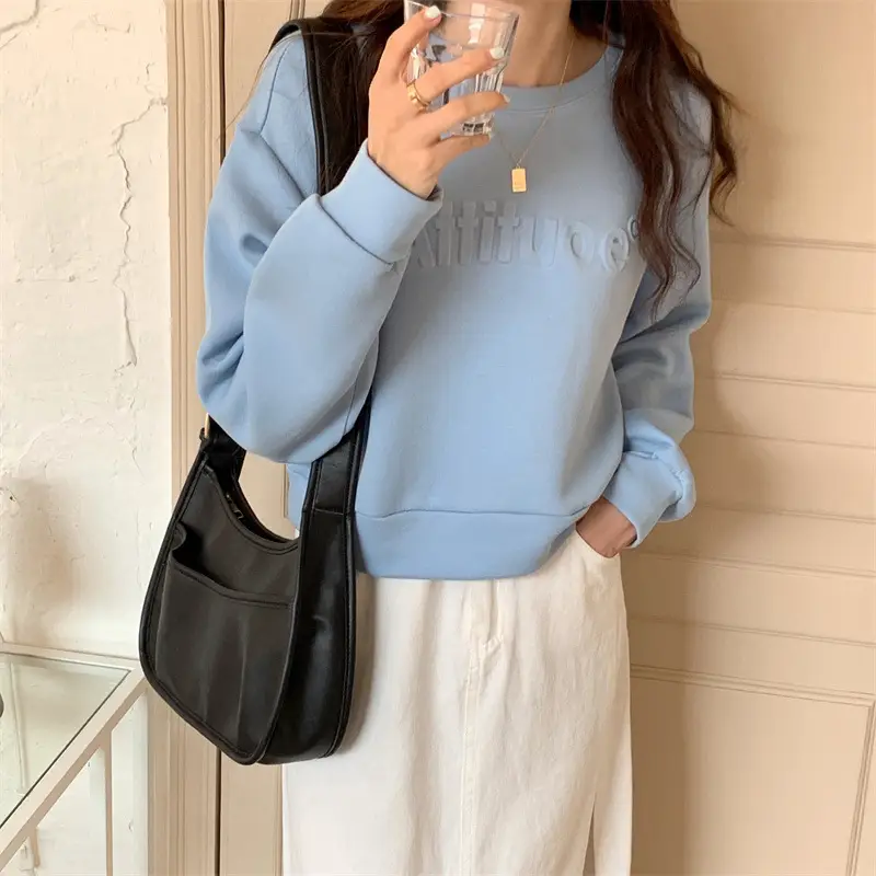 White Long Sleeve Korean Style Women's Sweater — feature 20