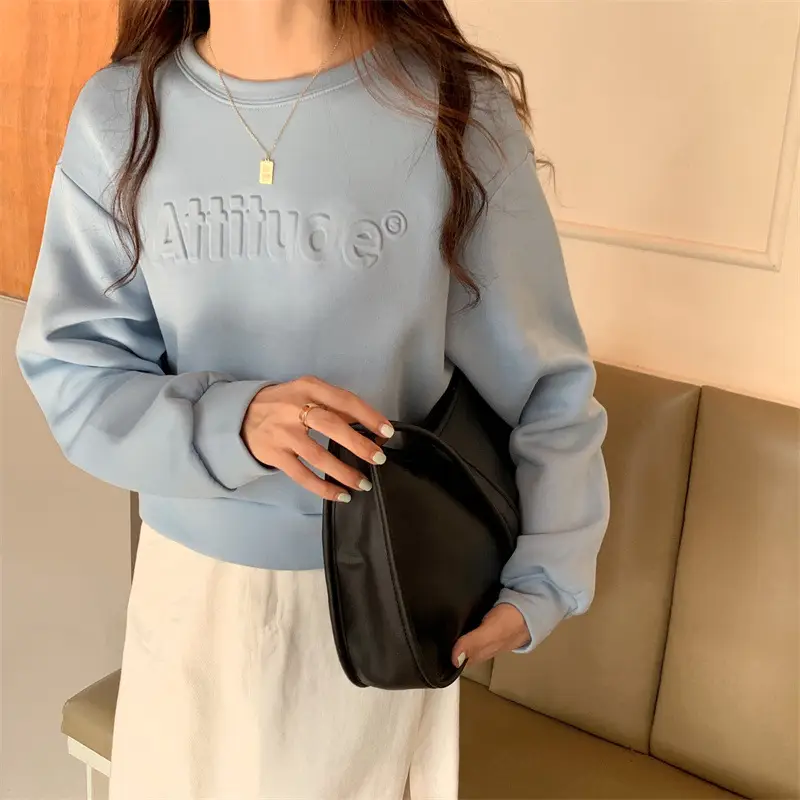 White Long Sleeve Korean Style Women's Sweater — feature 22