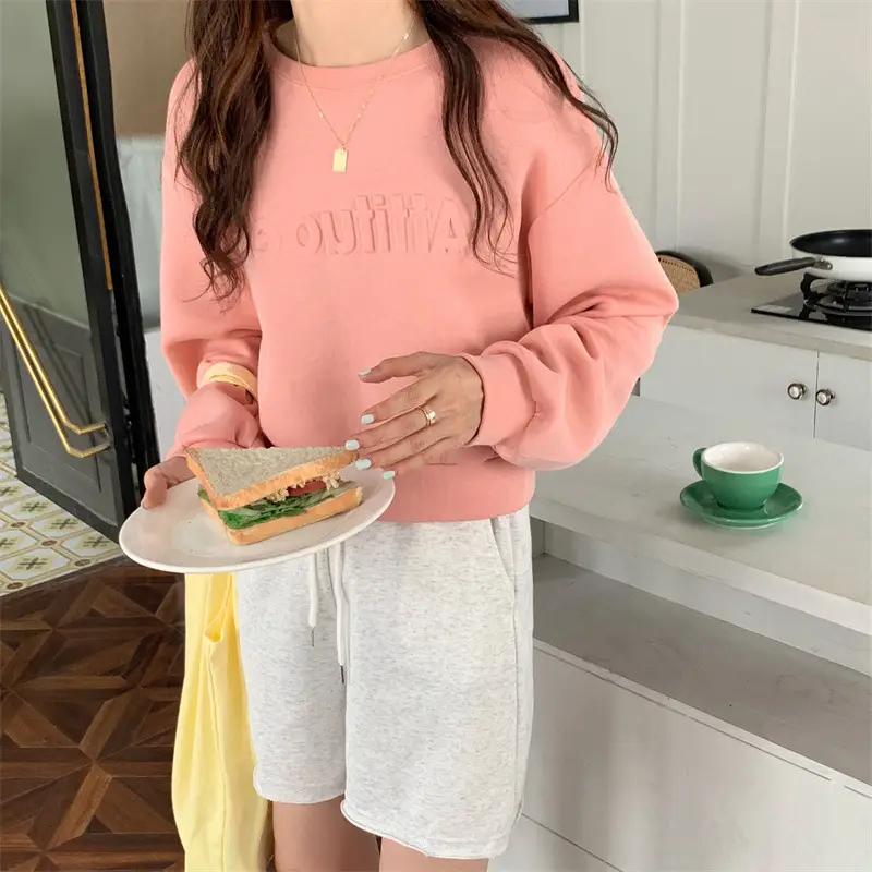 White Long Sleeve Korean Style Women's Sweater — feature 23