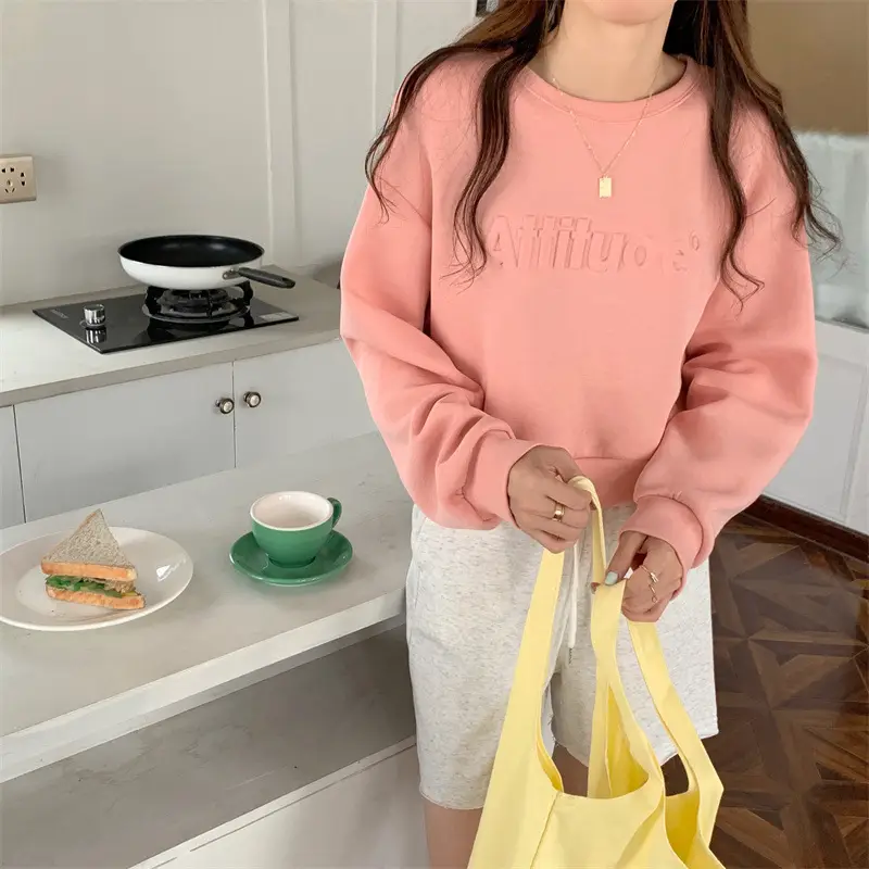 White Long Sleeve Korean Style Women's Sweater — feature 25