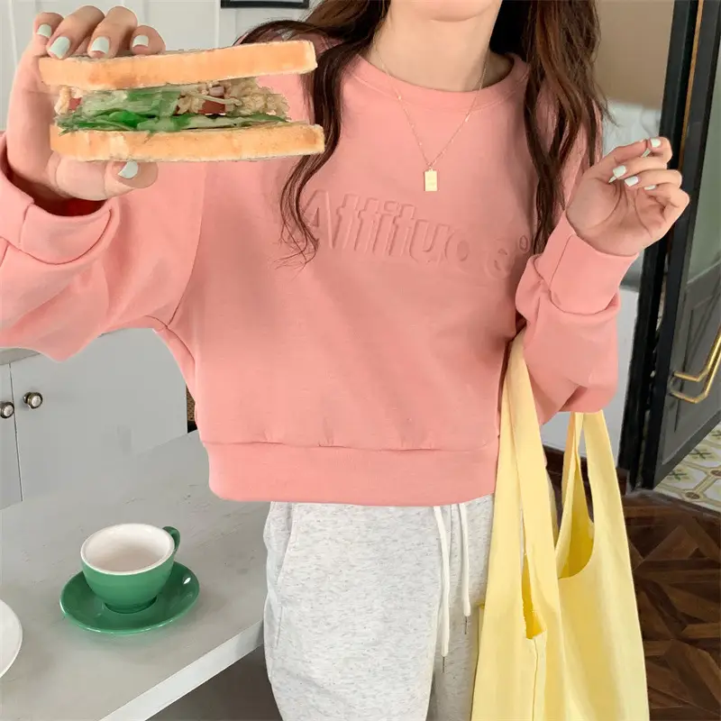 White Long Sleeve Korean Style Women's Sweater — feature 27