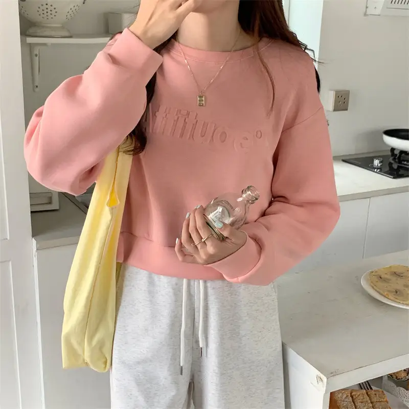 White Long Sleeve Korean Style Women's Sweater — feature 29
