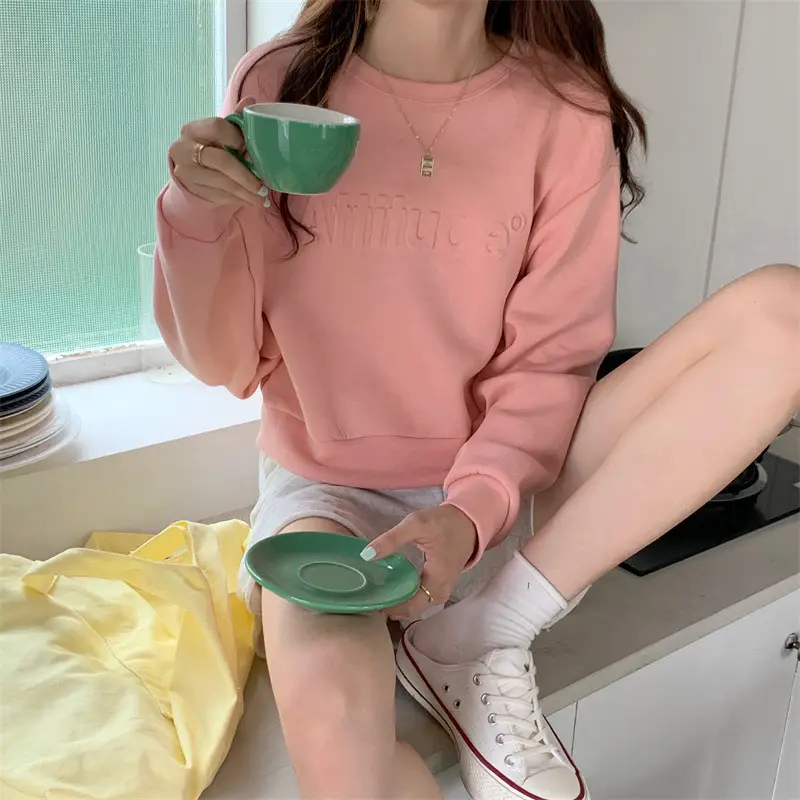 White Long Sleeve Korean Style Women's Sweater — feature 30