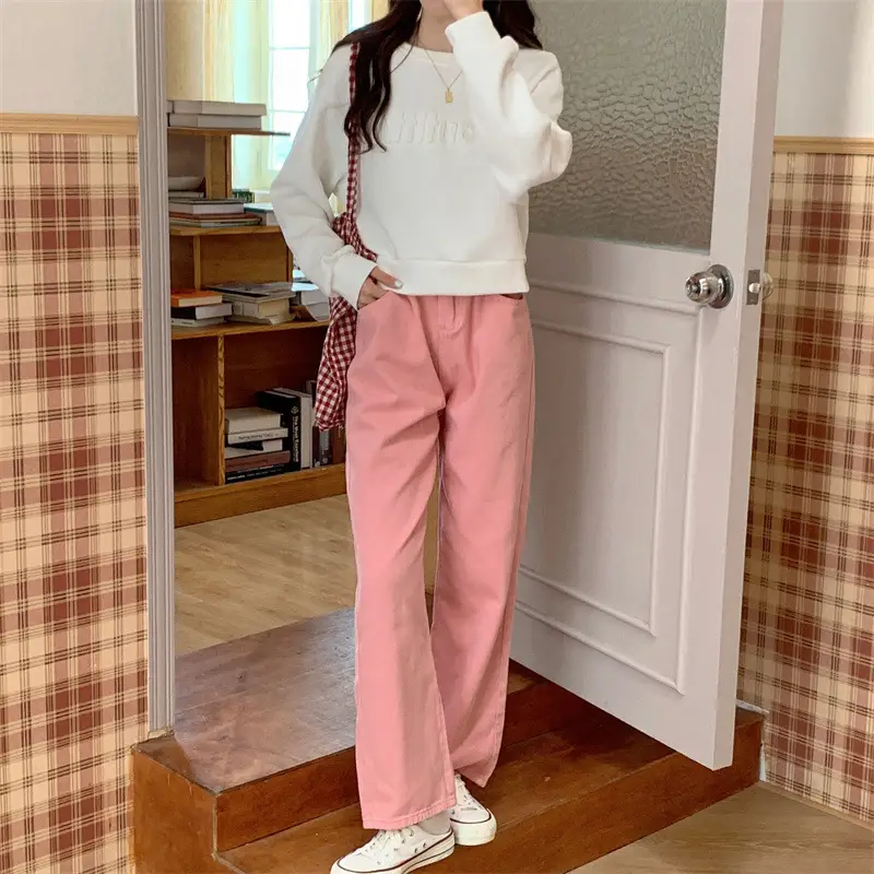 White Long Sleeve Korean Style Women's Sweater — feature 35