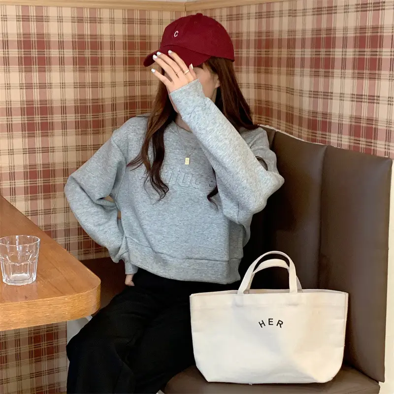 White Long Sleeve Korean Style Women's Sweater — feature 41