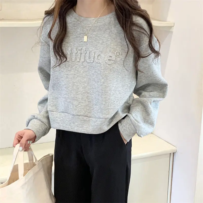 White Long Sleeve Korean Style Women's Sweater — feature 42