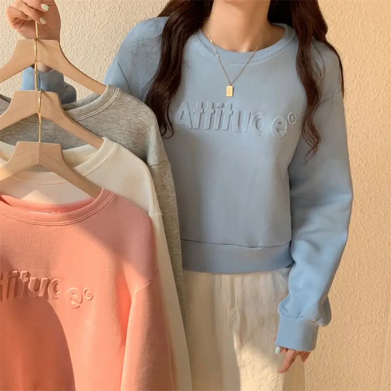 White Long Sleeve Korean Style Women's Sweater — feature 6