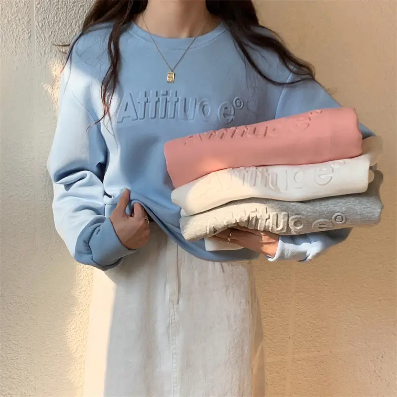 White Long Sleeve Korean Style Women's Sweater — feature 7
