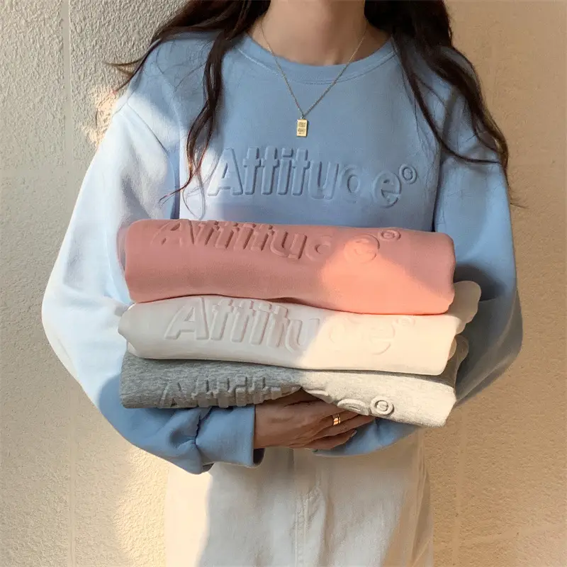 White Long Sleeve Korean Style Women's Sweater — feature 8