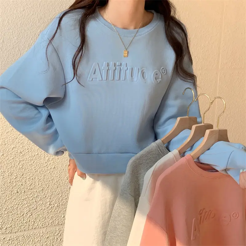 White Long Sleeve Korean Style Women's Sweater — feature 9