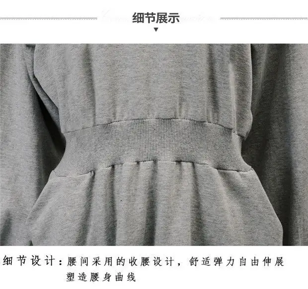 Long Sleeve Waist-Cinching Longwear Dress for Women Large — feature 8