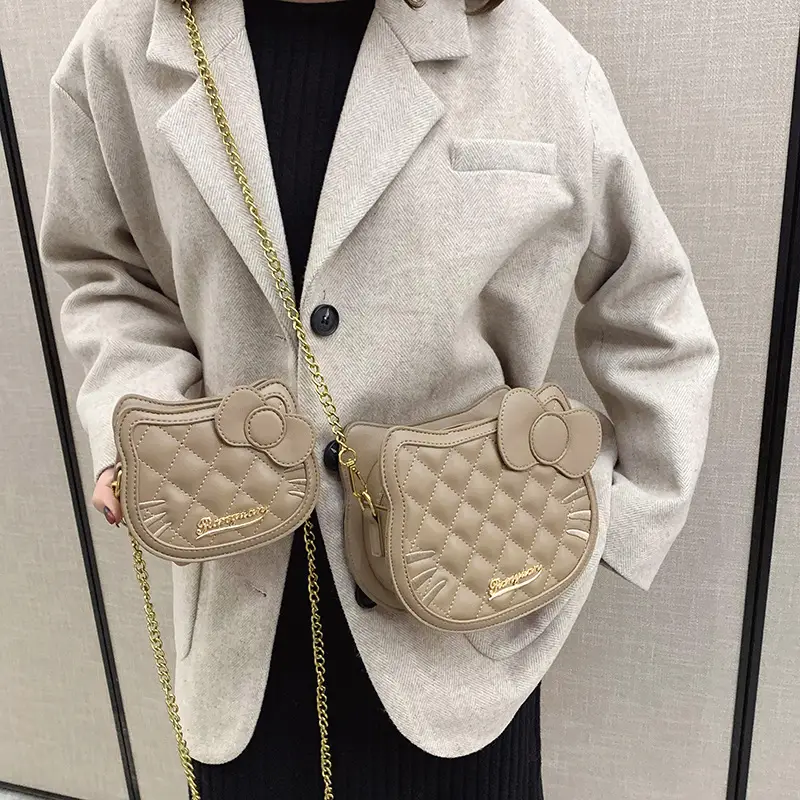 Pink Quilted Chain Crossbody Bag for Women - Image 10