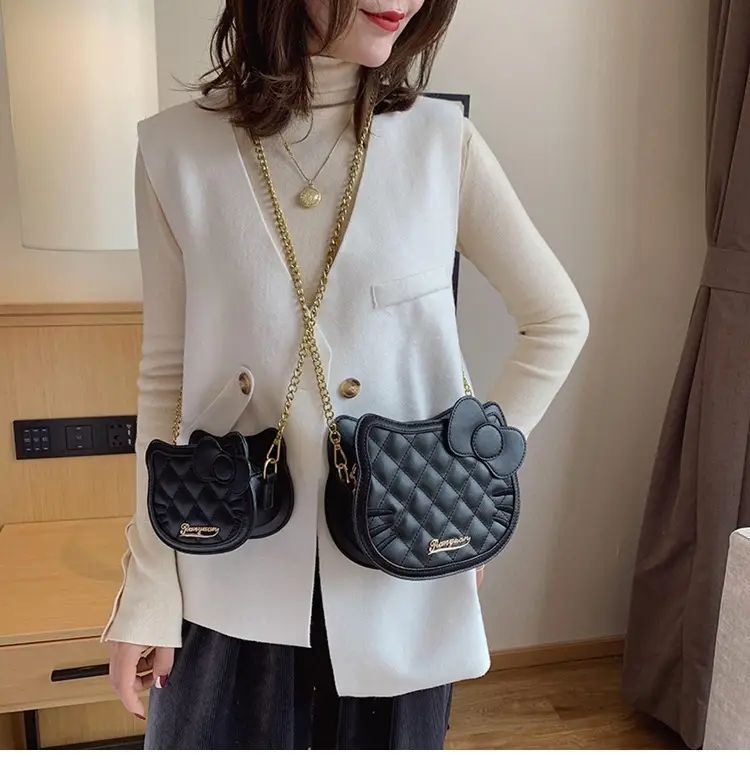 Pink Quilted Chain Crossbody Bag for Women — feature 5