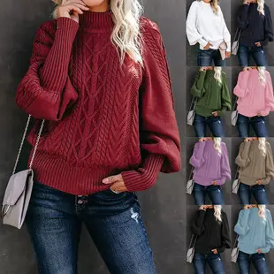 2024 Women's Knitted Long Sleeve Sweater with Loose Collar — feature 23