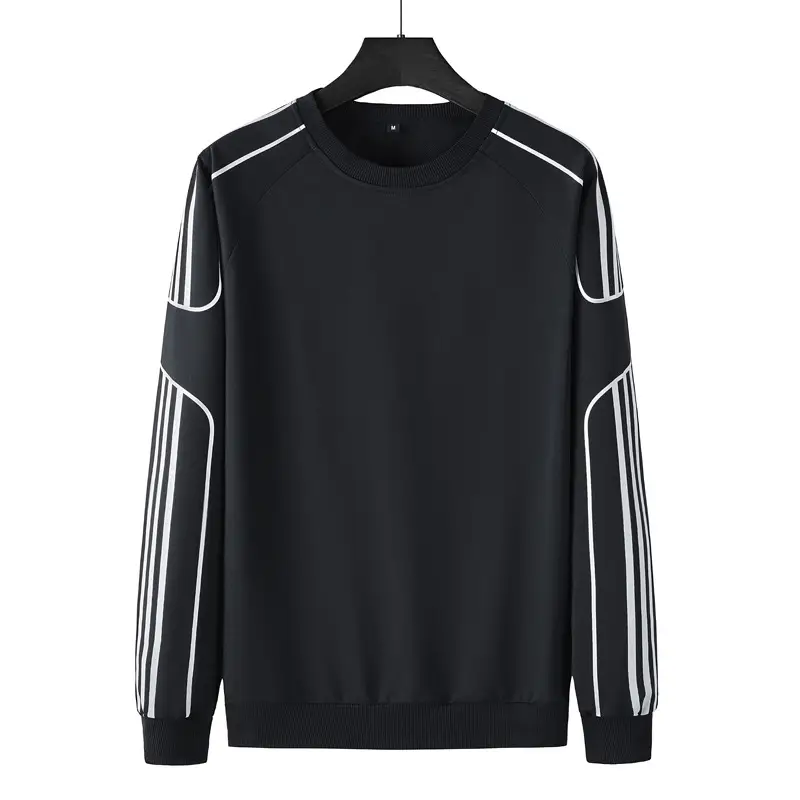 Men's Yellow Sweatshirt Round Neck Long Sleeve Casual Top - Image 5