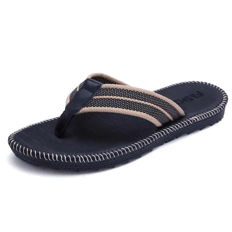 Orange Mesh Flip-Flops for Men Summer Casual Sandals